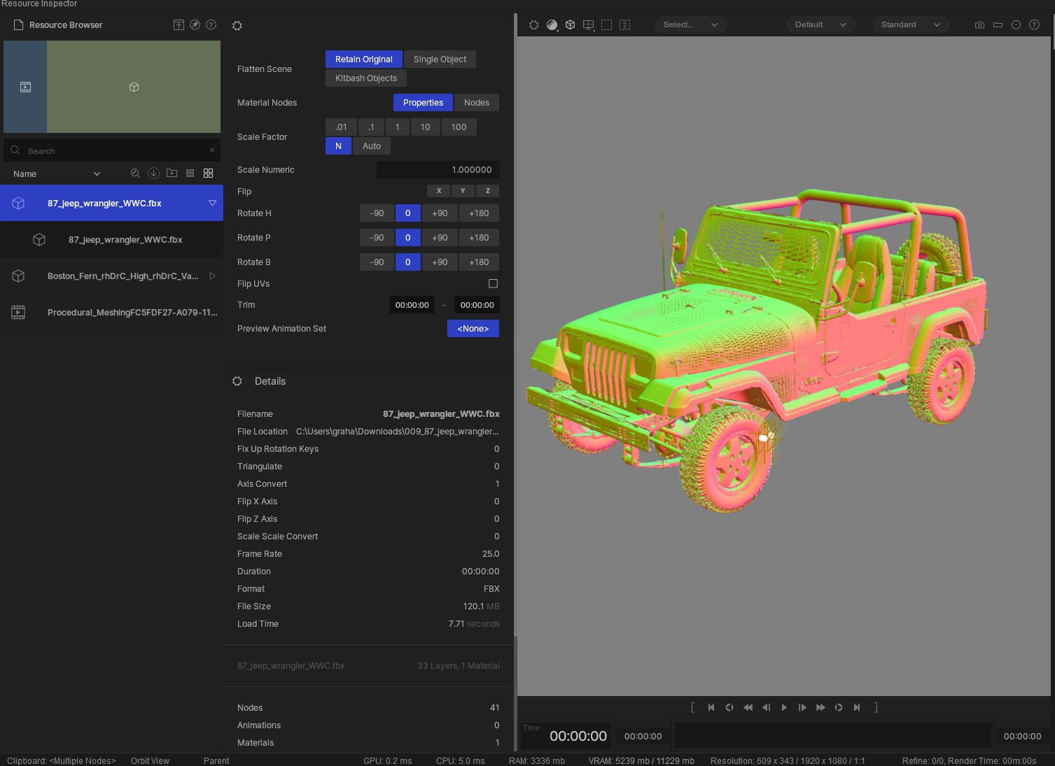 Importing 3D Resources